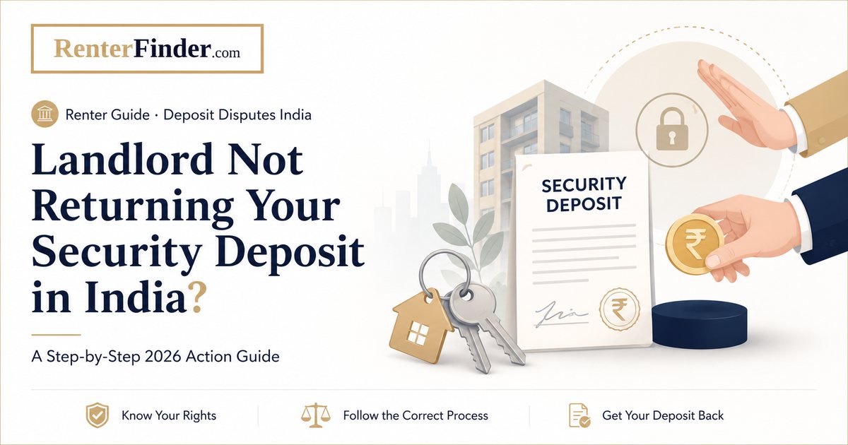 Indian tenant chasing a landlord who is not returning the security deposit after move-out - notices, Rent Authority complaints, and small-claims options.