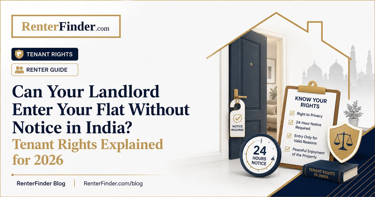 Indian tenant raising concerns about a landlord entering the rented flat without notice - tenant privacy rights under the Model Tenancy Act 2021.