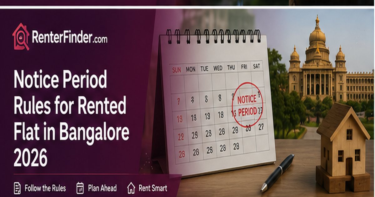 Tenant handing a written notice letter to a landlord in Bangalore - notice period rules for rented flats in Karnataka 2026.